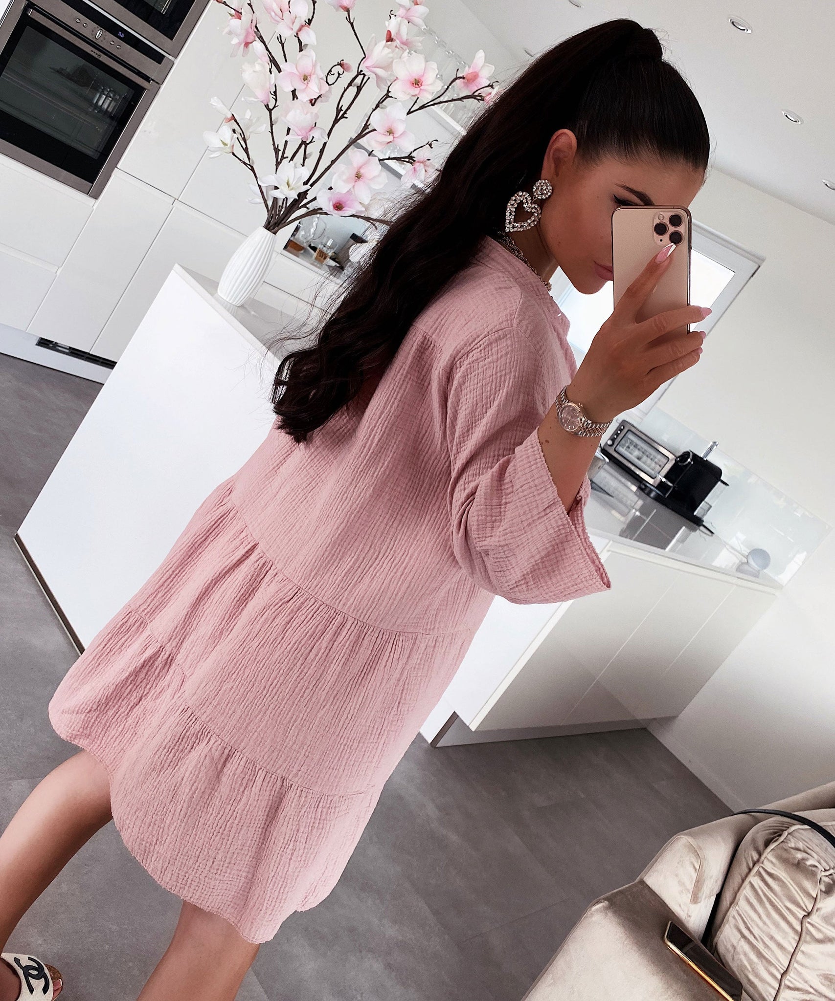 Musselin Kleid Alejandra Rosa