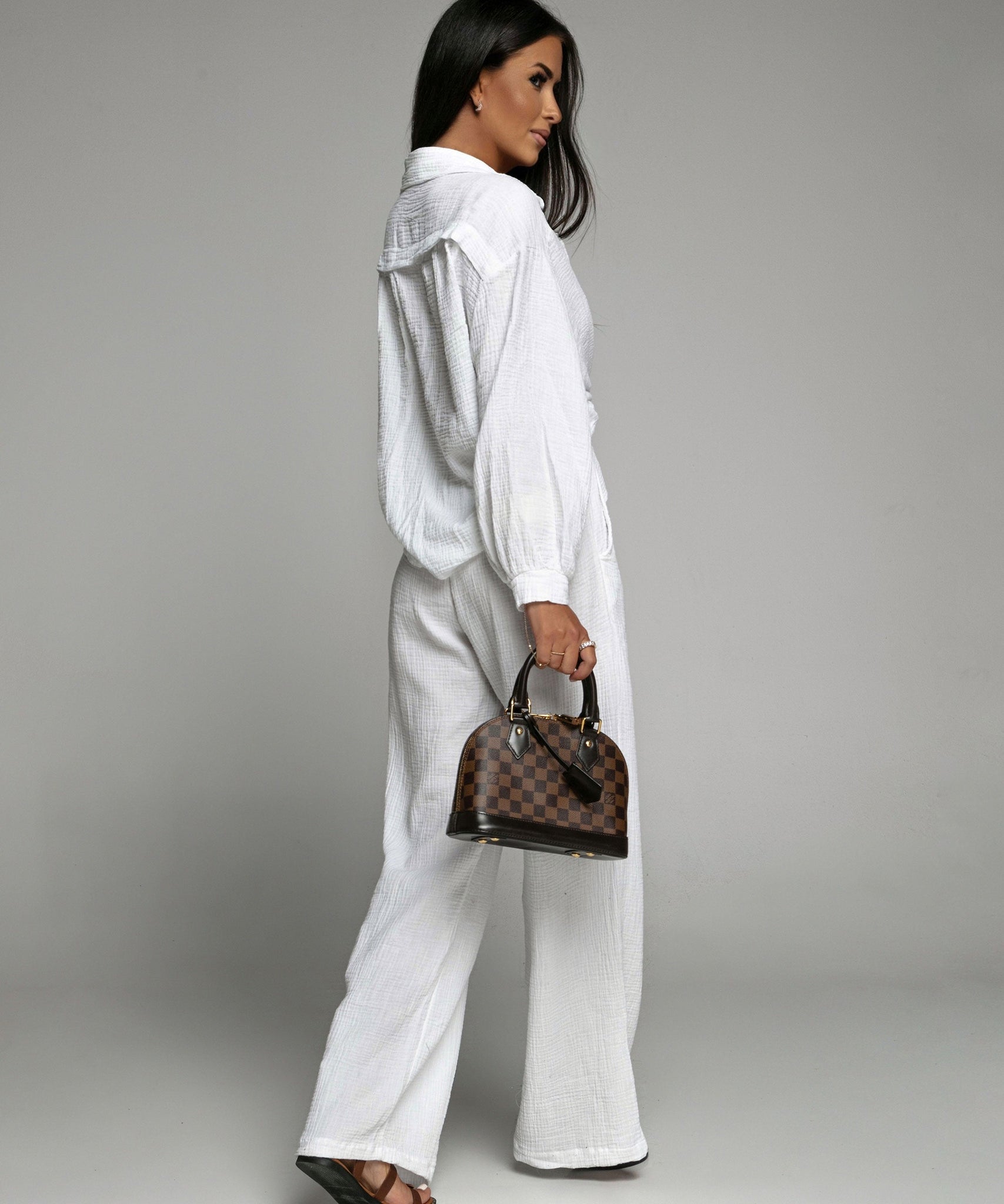 Musselin Hose Abril Weiß