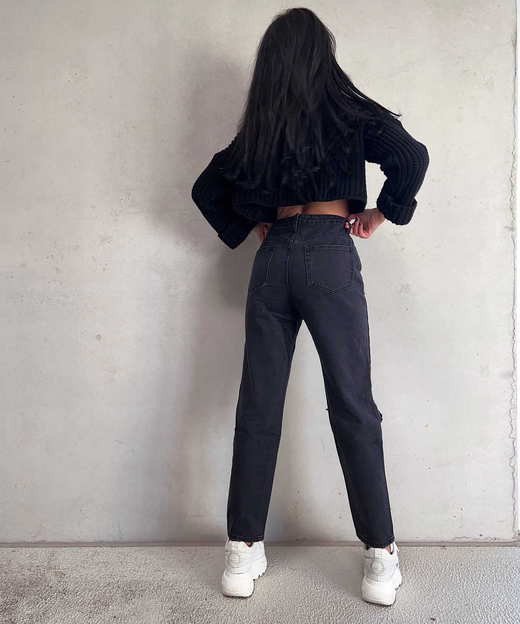 Mum Jeans Alma Schwarz