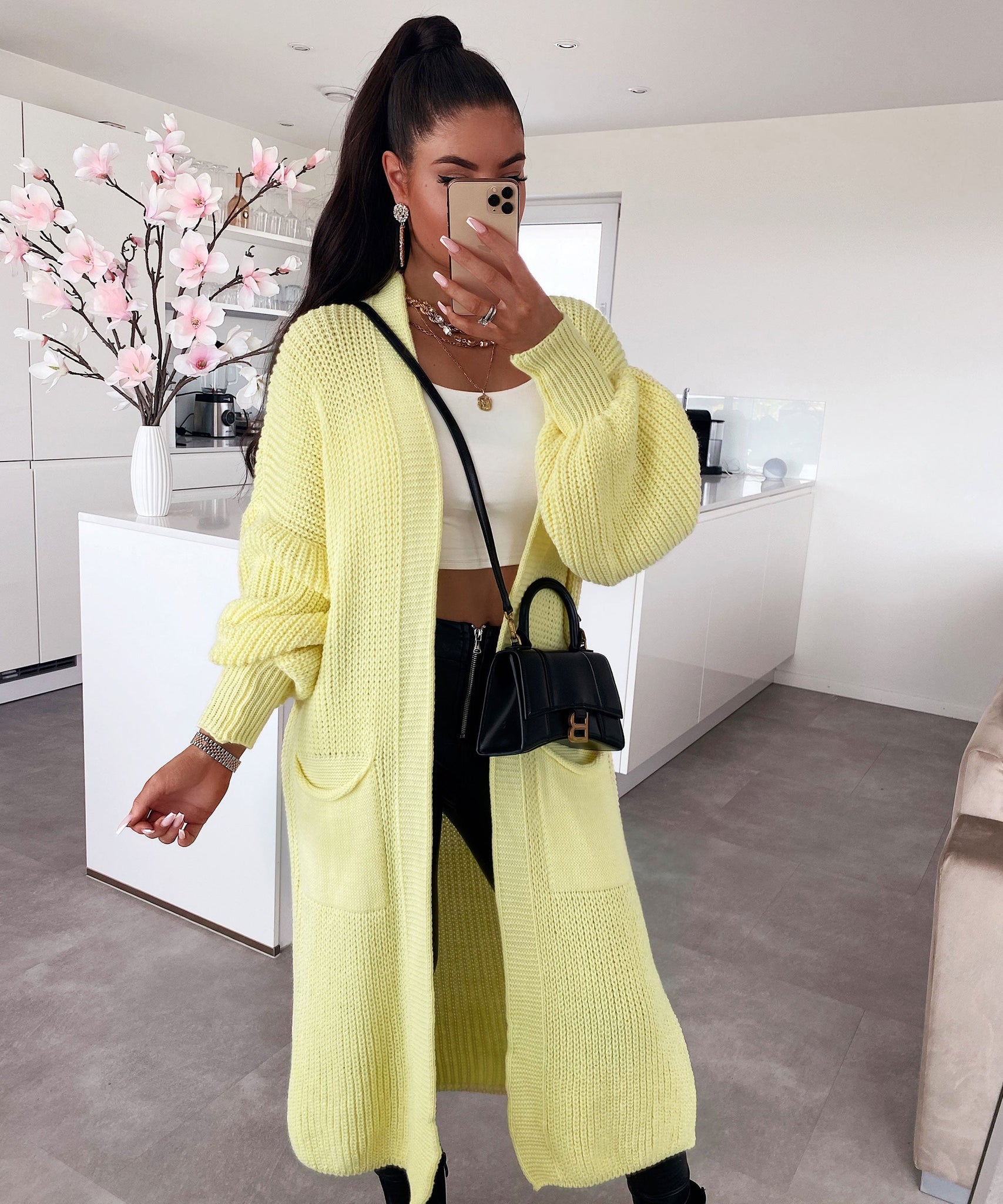 Cardigan Leilani Lang Gelb