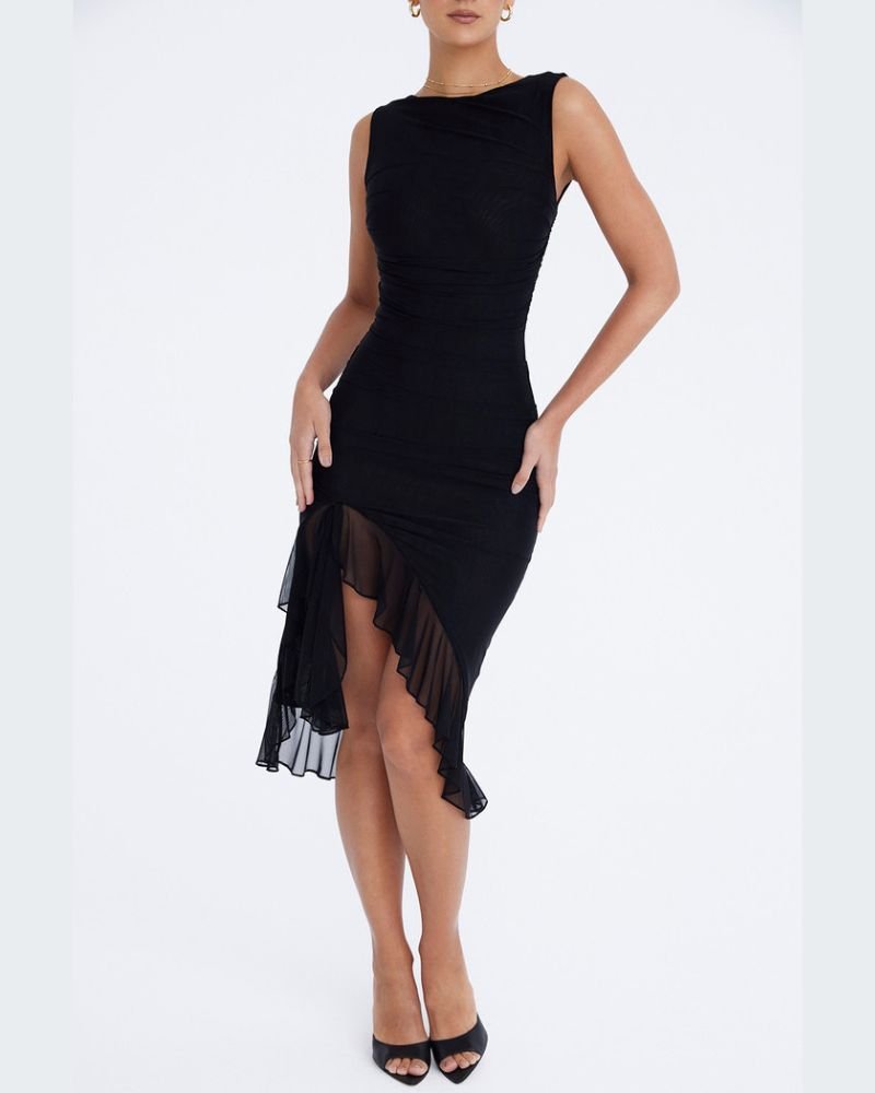 RuffleChic™ - Die ultimative Midi-Eleganz (50% RABATT)