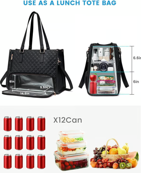 MealMate™ | 3-in-1 Lunch Tote und Laptop-Tasche mit isoliertem Kühlfach