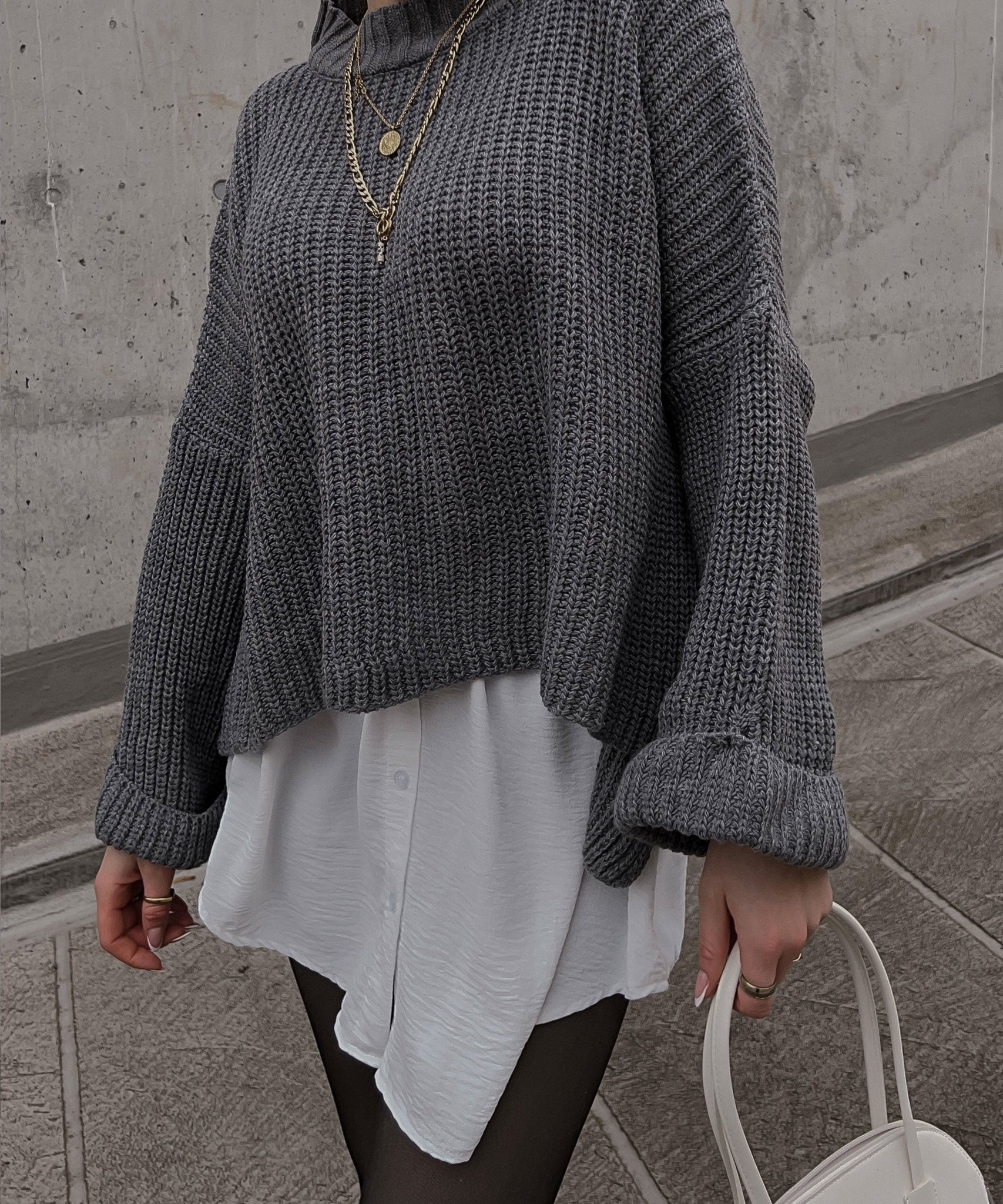 Pullover Elsa Kurz Dunkelgrau