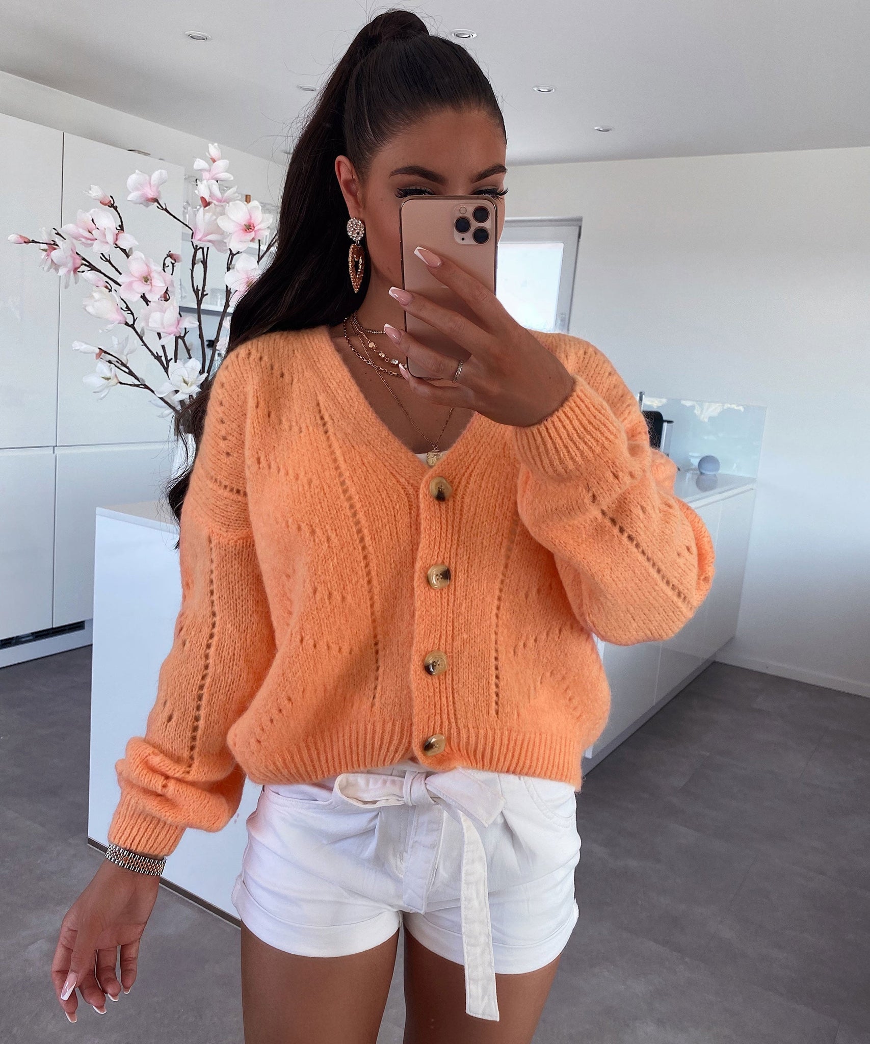 Cardigan Alicia Orange