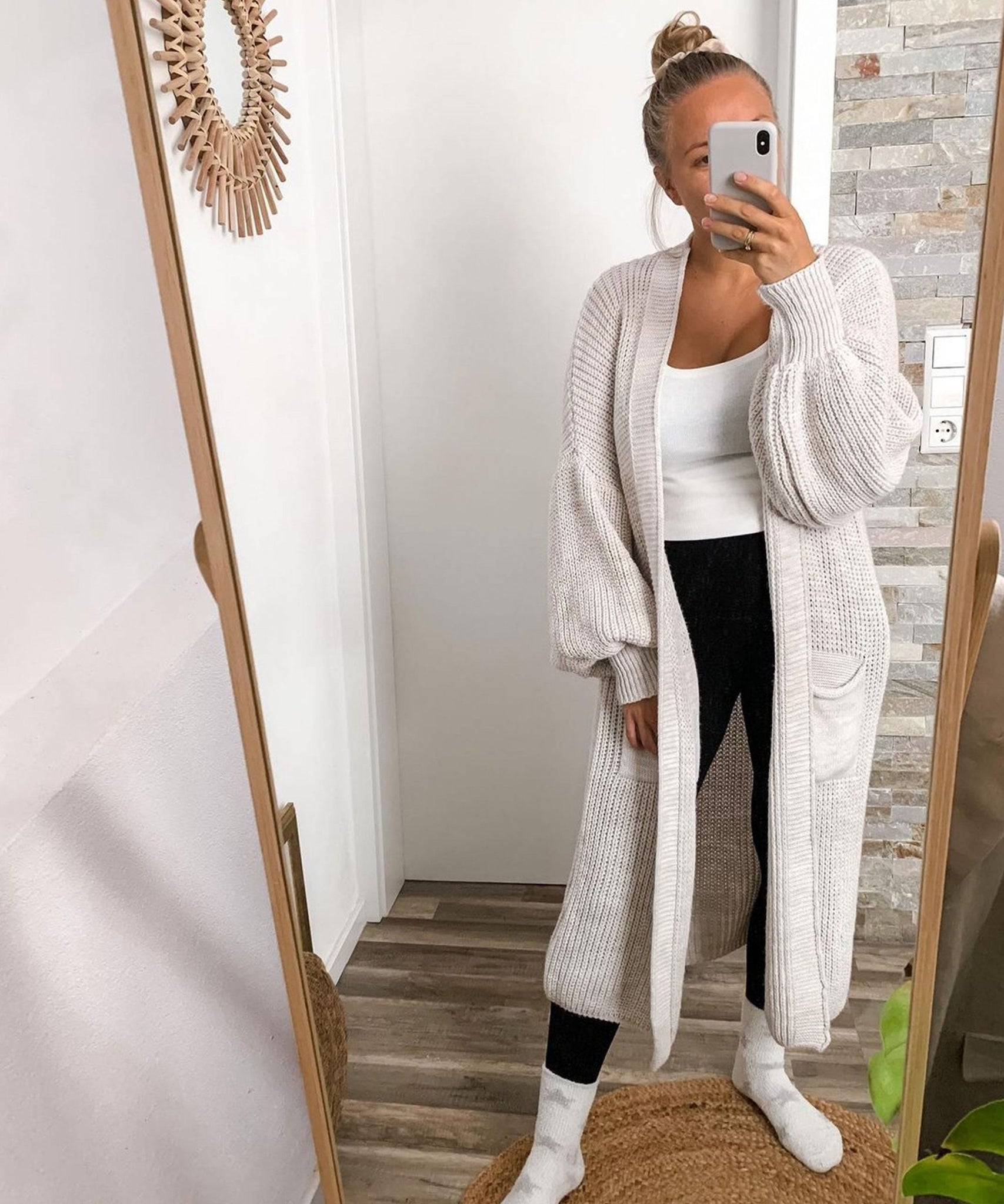 Cardigan Leilani lang Beige