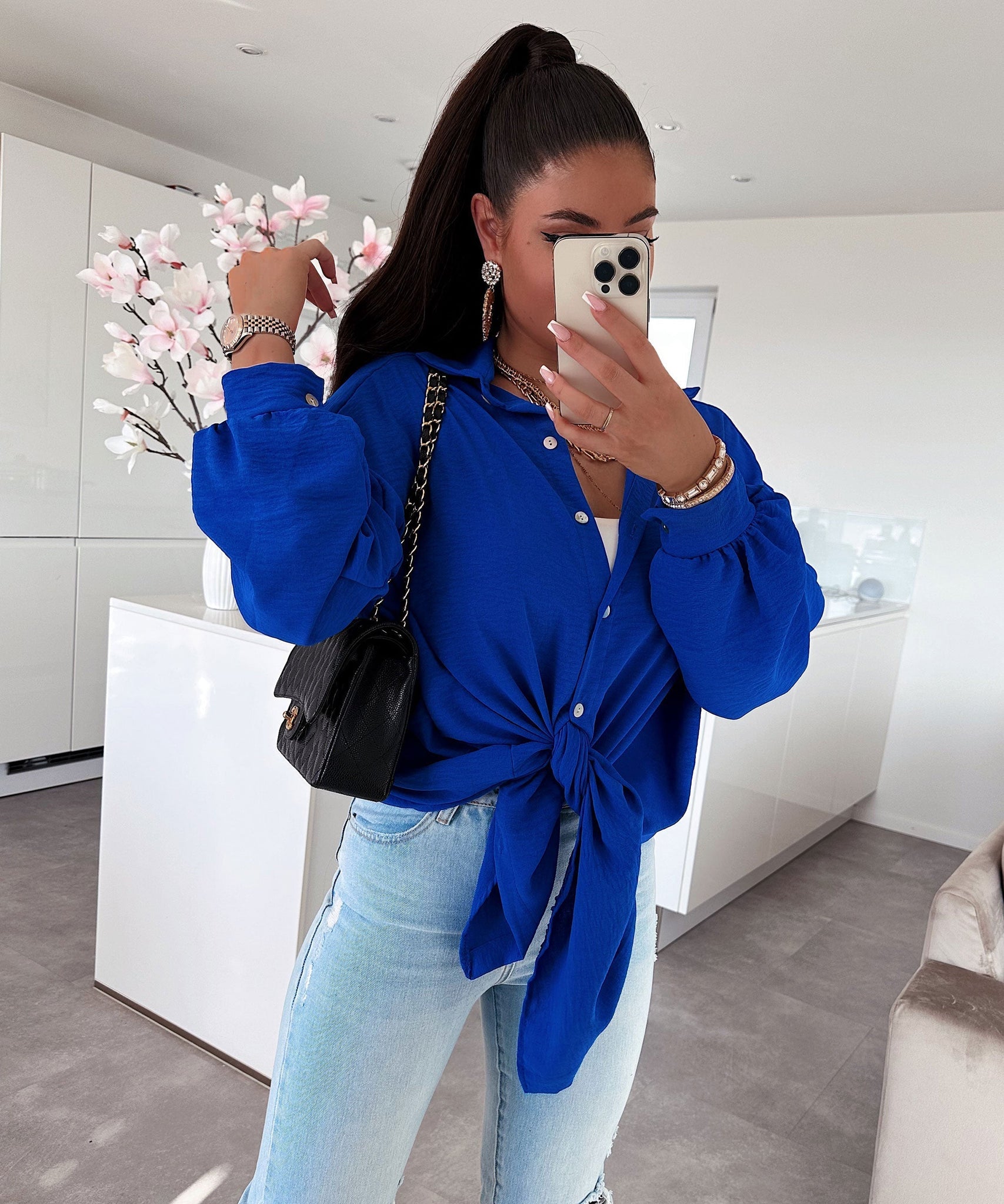 Bluse Luciana Royalblau