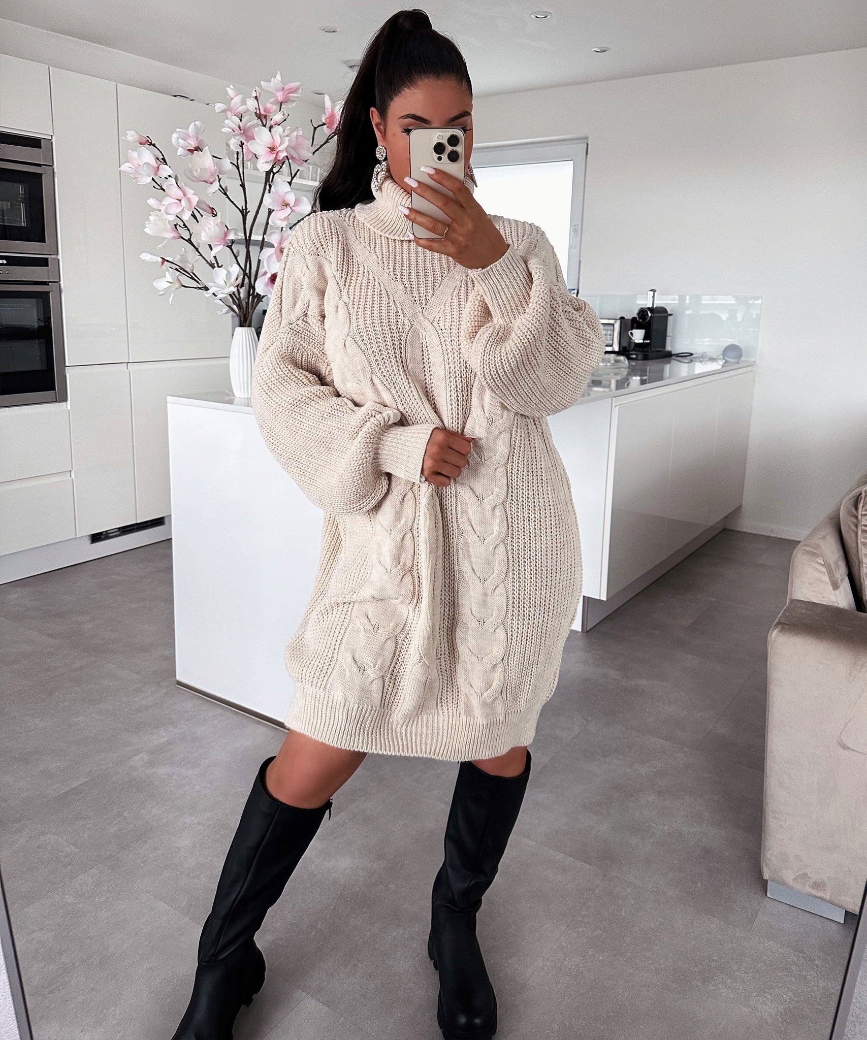 Strickkleid Sophie Beige